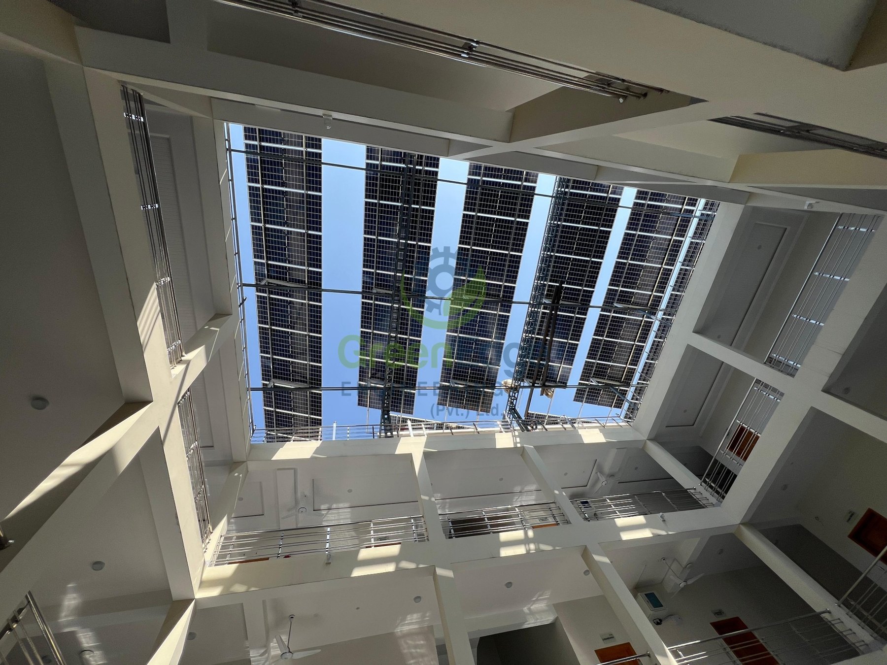 View beneath the solar array
