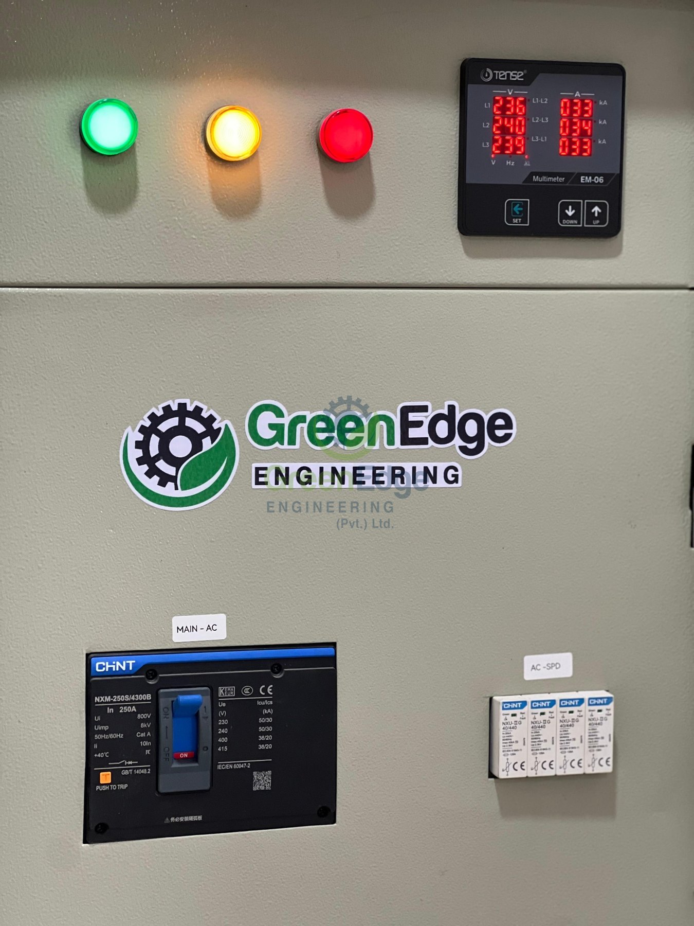 Green Edge electrical control panel